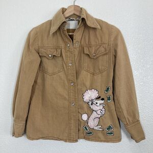 Vintage Henry's Wichita Jacket Womens Small Poodle Embroidered Hong Kong 70s